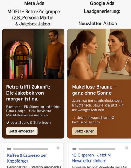 Beispiele für Ads-Anzeigen